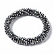 Bracelets extensibles en perles de verre électrolytique à facettes BJEW-S144-002G-02-2