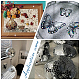 Ahadermaker 400 pièces carreaux de mosaïque en verre auto-adhésifs GLAA-GA0001-69-7