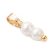 Подвески из натурального культивированного пресноводного жемчуга круглой формы PALLOY-JF04309-4