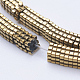 Electroplate Non-magnetic Synthetic Hematite Beads Strands G-J381-4X1mm-A03-2