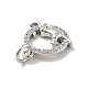 Ring with Leopard Brass Micro Pave Clear Cubic Zirconia Charms KK-G425-15-4