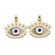 Латунные микро проложить кубического циркония подвески KK-F903-08G-01-1