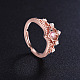 Shegrace precioso anillo de dedo de plata esterlina chapado en oro rosa 925 JR361A-3