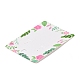 Rectangle Floral Paper Jewelry Display Cards with Hanging Hole CDIS-C004-08A-3