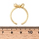 Латунные кольца-манжеты из прозрачного кубического циркония с паве RJEW-P173-01G-01-5