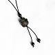 天然銀黒曜石ペンダント携帯ストラップ用  ハギングチャーム装飾  招き猫  12cm PW-WG59344-12-1
