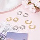 4 шт. 2-х цветные латунные серьги-кольца для женщин EJEW-BBC0001-77A-3