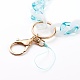 Two Tone Transparent Acrylic Curb Chain Mobile Straps HJEW-JM00453-03-2
