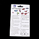 機械刺繍布地手縫い/アイロンワッペン  マスクと衣装のアクセサリー  アップリケ  アルファベット  ミックスカラー  45~56x27~55x1.5mm  4個/セット X-AJEW-S068-61-5