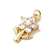 Латунные микро проложить кубического циркония подвески KK-Z135-01G-01-2