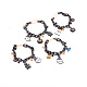 Bracelets à breloques en alliage émaillé thème halloween BJEW-JB05978-1