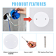 SUPERFINDINGS 18Pcs Wall Hole Cover Ceiling Cover Plate Flat Round Ceiling Cover Plate Circle Wallplate with 36pcs Screws to Cover Openings Above Ceilings or Walls FIND-FH0006-57-5