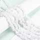 Natürliche weiße Jade perlen Stränge G-F703-02-4