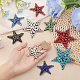 CHGCRAFT 10Pcs 10 Style Star Shape Felt Ornament Accessories DIY-CA0005-97-3
