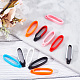 GORGECRAFT 18PCS 9 Colors Anti-Lost Silicone Rubber Rings Holder Multipurpose Adjustable Cases Necklace Lanyard Replacement Pendant Carrying Kit for Pens Diameter 40mm/1.57 inch SIL-GF0001-21-4
