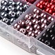 1 scatola stile misto di perle di vetro rotondo perline HY-X0001-B-1-4