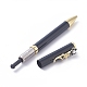格納式ボールペンを回します  アクリル模造真珠フラワーブラックインクボールペン  スタイリッシュな事務用品  ブラック  13.1x0.95cm AJEW-K026-05A-4