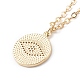 Brass Micro Pave Clear Cubic Zirconia Pendant Necklaces NJEW-JN03388-2