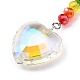 Chakra Heart Crystal Suncatcher Dowsing Pendulum Pendants PALLOY-JF00461-03-3