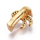 Brass Micro Pave Cubic Zirconia Slide Charms ZIRC-F094-21-RS-3