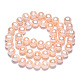 Fili di perle di perle d'acqua dolce coltivate naturali PEAR-N013-07L-4