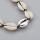 Colliers de perles ajustables en forme de cauris NJEW-JN02278-01-2