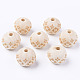 Unfinished Natural Wood European Beads WOOD-S057-023B-1