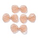 Cabochons à nœud papillon en perles de verre enveloppés de fil de cuivre FIND-G058-04A-1