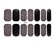 Esmalte de uñas de envoltura completa con estampado de leopardo floral de frutas pegatinas MRMJ-T078-ZA262-1