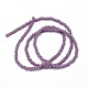 カット加工ロンデルガラスビーズ連売り  紫色のメディア  2.8~3x2mm  穴：0.8mm  約165~169個/連  15.7~16.1インチ（40~41cm） X-GLAA-M028-2mm-A02-3