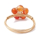 4 anillo de dedo de estrella de piedras preciosas naturales mezcladas de 4 estilos. RJEW-TA00086-5