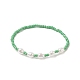 Braccialetto elasticizzato con semi di vetro e perle di plastica da donna BJEW-JB09226-4