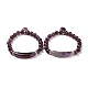 Natural Rhodonite Beads Charm Bracelets BJEW-K164-B09-2