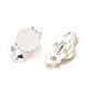 Impostazione di orecchini cabochon orecchino con base in ottone bianco KK-M019-03S-5