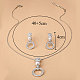 Комплекты из ожерелий и серег-гвоздиков из сплава колец FS-WG38D5D-01-2