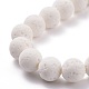 Gefärbtes natürliches Lavagestein (gefärbt) runde Perlen ätherisches Öl Angst Aromatherapie Stretch-Armband BJEW-JB07059-7