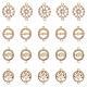 Dicosmetici 56 pz 4 stili lega di fascini del connettore del rhinestone di cristallo FIND-DC0003-57-1