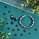 UNICRAFTALE About 60pcs 3 Sizes Black Flat Round Beads Stainless Steel Disc Beads Rondelle Spacer Beads for DIY Jewelry Making 6/8/10mm STAS-UN0037-99-2