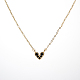 Золотое ожерелье с подвеской в виде сердца из нержавеющей стали для женщин WZ0134-1-1
