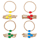 Superfindings 16pcs 4 couleurs embouts de cordon de chanvre AJEW-FH0001-74-1