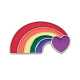 Arco iris orgullo bandera corazón esmalte pin GUQI-PW0001-032D-1
