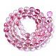 Chapelets de perles en verre peinte par pulvérisation transparent GLAA-N035-03C-B04-2