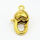 Golden Tone Alloy Lobster Claw Clasps PALLOY-N0049-06G-1