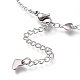 304 Stainless Steel Cable Chain Anklets AJEW-M026-13P-3