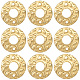 Beebeecraft 1 Box 30Pcs Flat Round Links Charms 18K Gold Plated Bumpy Disc Circle Frames Connectors Linking Rings Charms for Jewelry Making Necklace Bracelet DIY Crafts KK-BBC0007-38-1