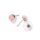 Natural Pink Opal Stud Earrings for Women EJEW-K091-01P-07-3
