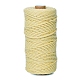 100m丸綿編み紐  DIY 手作りタッセル刺繍クラフト用  淡黄色  3mm  約109.36ヤード（100m）/ロール PW-WG54274-38-1