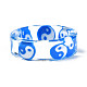 Прозрачное полимерное кольцо на палец Инь Ян для женщин RJEW-T022-032-4