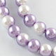 Two Tone Spray Painted Glass Pearl Beads Strands DGLA-R050-10mm-39-1
