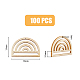 SUPERFINDINGS 100Pcs Macrame Earring Blanks Wood Earring Findings Rainbow Unfinished Earrings Pendants for Women DIY Craft Necklaces Earrings Jewelry Making WOOD-FH0002-03-2